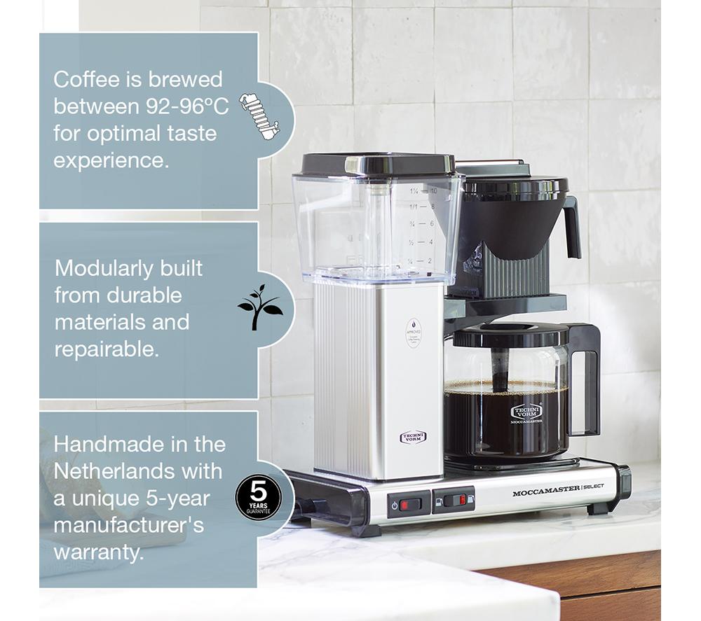 MOCCAMASTER KBG Select 53811 Filter Coffee Machine - Stone Grey image number 2 of 7
