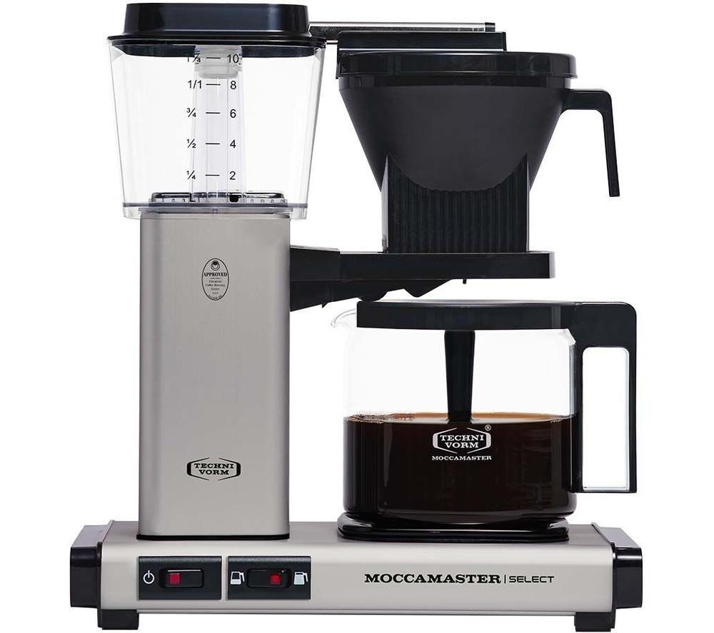 MOCCAMASTER KBG Select 53813 Filter Coffee Machine - Matte Silver, Silver/Grey