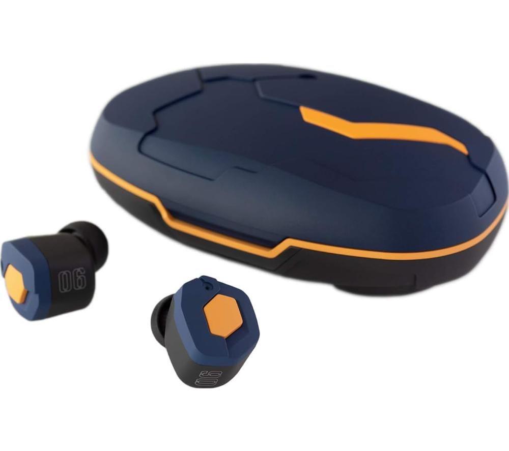 FINAL AUDIO EVA2020 x Final Evangelion Mark.06 Wireless Bluetooth Earbuds - Blue & Orange, Black,Blu