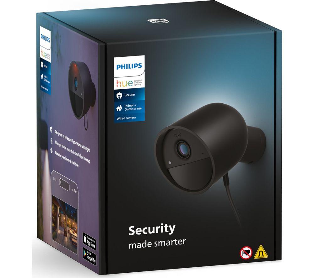 PHILIPS HUE Secure Wired Full HD 1080p WiFi Security Camera - Black image number 8 of 8