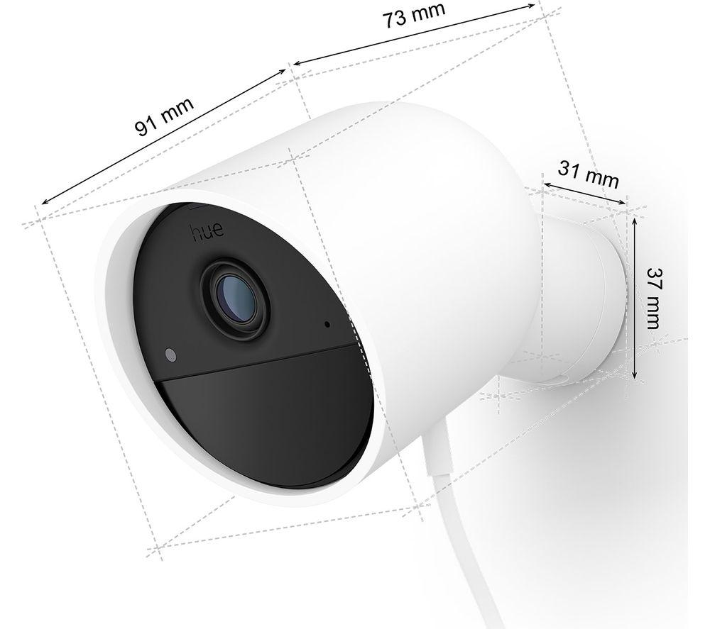 PHILIPS HUE Secure Wired Full HD 1080p WiFi Security Camera - White image number 2 of 12