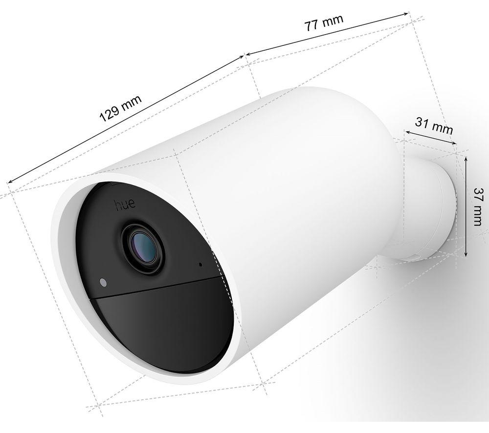 PHILIPS HUE Secure Battery Full HD 1080p WiFi Security Camera - White image number 3 of 14
