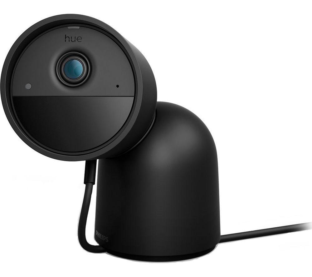 PHILIPS HUE Wired Security Desktop Full HD 1080p WiFi Security Camera - Black, Black