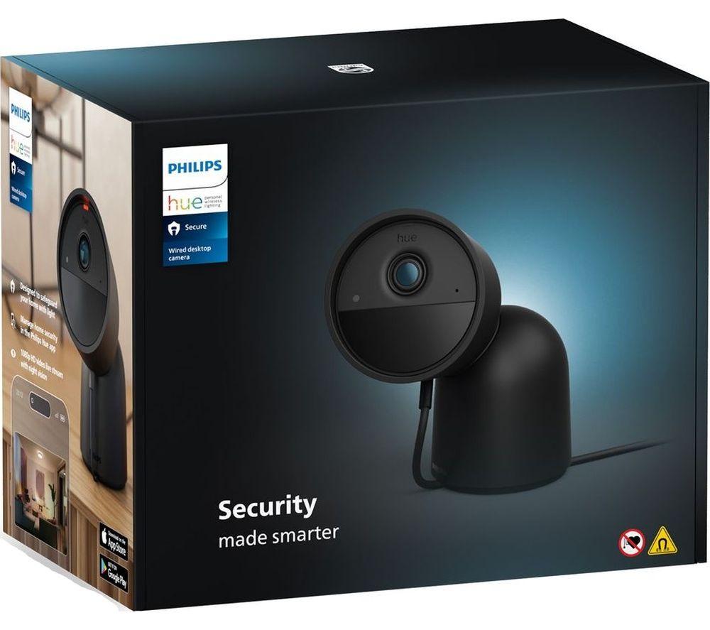 PHILIPS HUE Wired Security Desktop Full HD 1080p WiFi Security Camera - Black image number 11 of 11