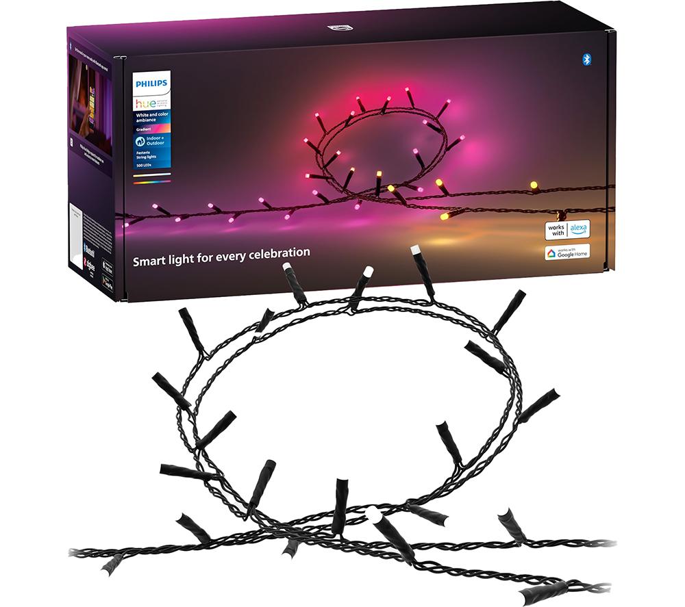 PHILIPS HUE Festavia Smart LED Colour String Lights - 500 mini LEDs, 40 m