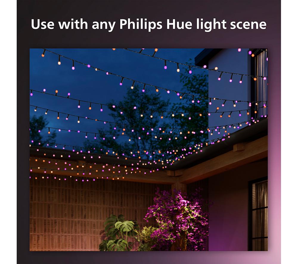 PHILIPS HUE Festavia Smart LED Colour String Lights - 500 mini LEDs, 40 m image number 3 of 11