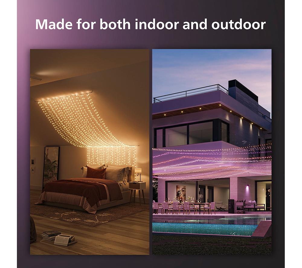 PHILIPS HUE Festavia Smart LED Colour String Lights - 500 mini LEDs, 40 m image number 4 of 11