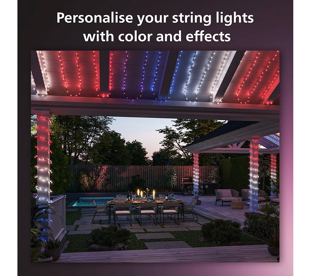 PHILIPS HUE Festavia Smart LED Colour String Lights - 500 mini LEDs, 40 m image number 5 of 11