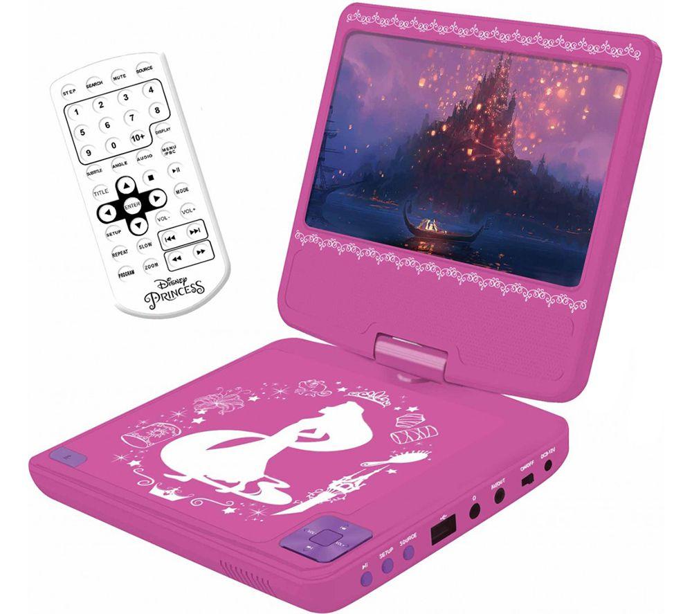 Lexibook Disney Princess Portable DVD Player - Pink & White, Pink,White