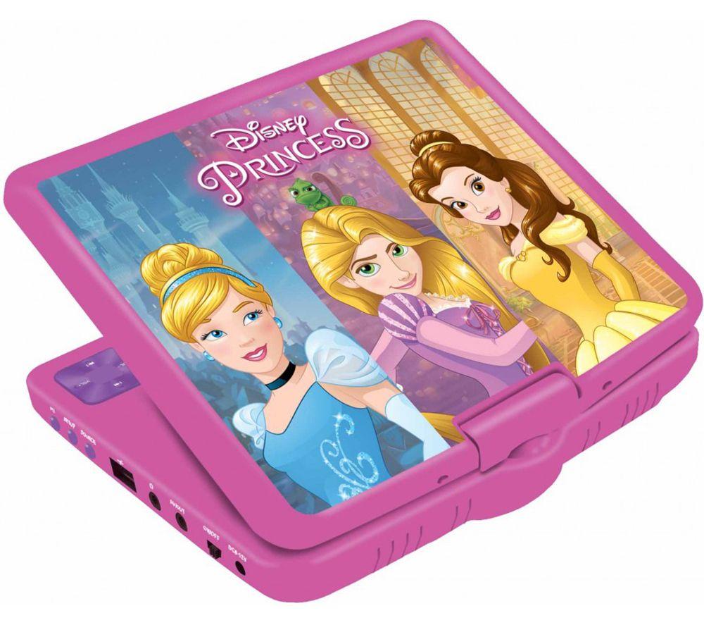 LEXIBOOK Disney Princess Portable DVD Player - Pink & White image number 2 of 5