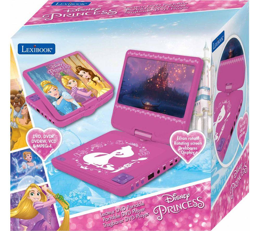 LEXIBOOK Disney Princess Portable DVD Player - Pink & White image number 5 of 5