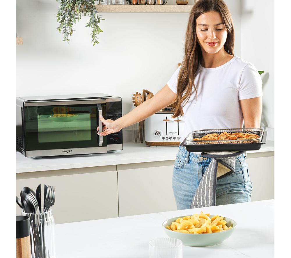 SALTER DuoWave Air Fryer EK5817 Combination Microwave - Black & Stainless Steel image number 6 of 8