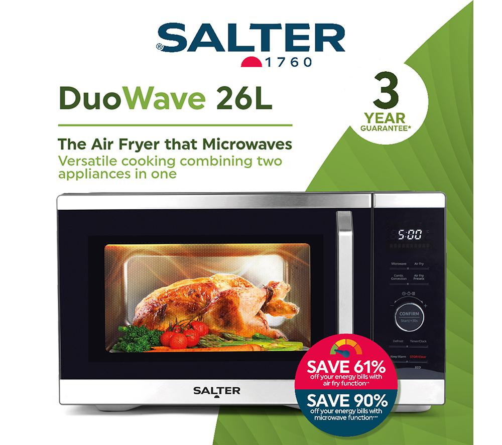 SALTER DuoWave Air Fryer EK5817 Combination Microwave - Black & Stainless Steel image number 8 of 8