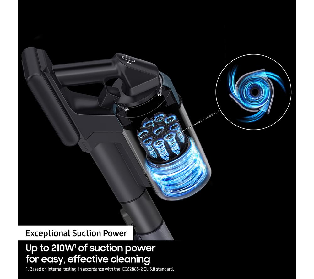 SAMSUNG Jet 95 Pro Max 210W VS20C9547TB/EU Cordless Vacuum Cleaner with Pet Tool+ & Spray Spinning Sweeper - Blue image number 4 of 13