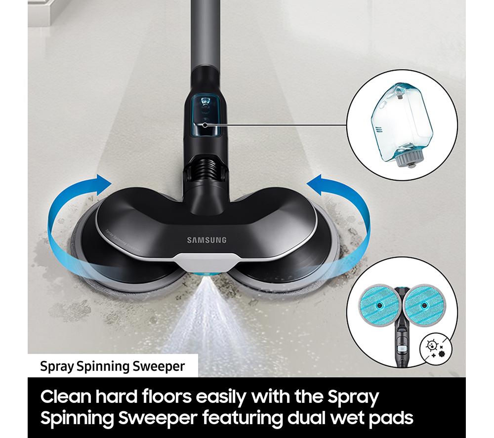SAMSUNG Jet 95 Pro Max 210W VS20C9547TB/EU Cordless Vacuum Cleaner with Pet Tool+ & Spray Spinning Sweeper - Blue image number 8 of 13