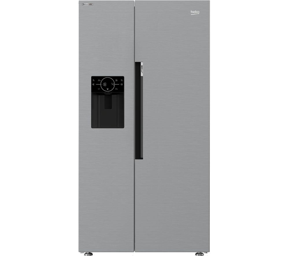 BEKO ASP352VPX American-Style Fridge Freezer - Black Steel