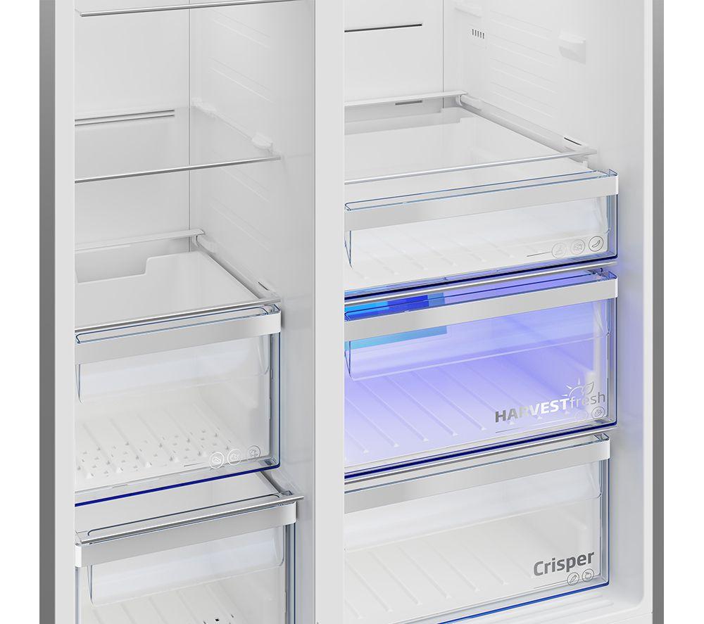 BEKO Pro ASP352VPX American-Style Fridge Freezer - Brushed Steel image number 5 of 10