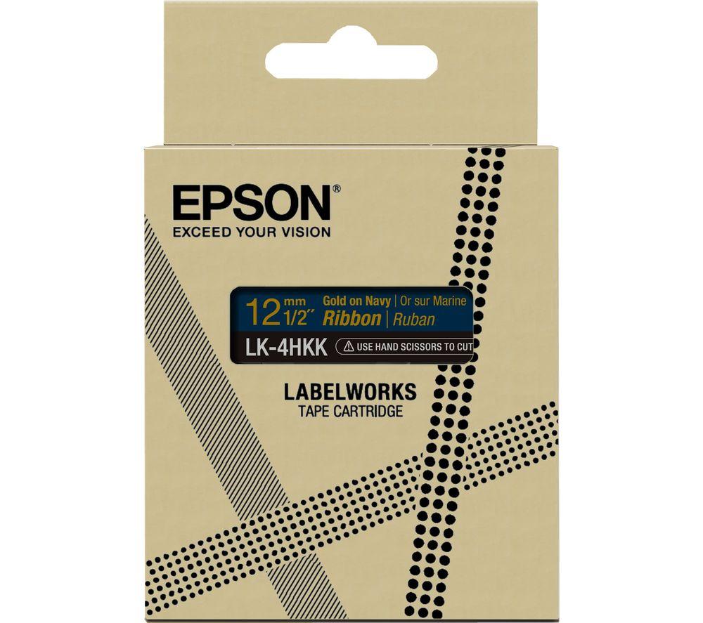 EPSON LK-4HKK 12 mm Blank Satin Ribbon Tape
