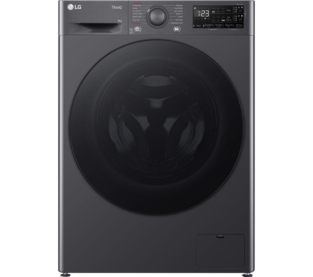 LG EZDispense F4Y509GBLA1 WiFi-enabled 9 kg 1400 Spin Washing Machine - Slate Grey, Silver/Grey