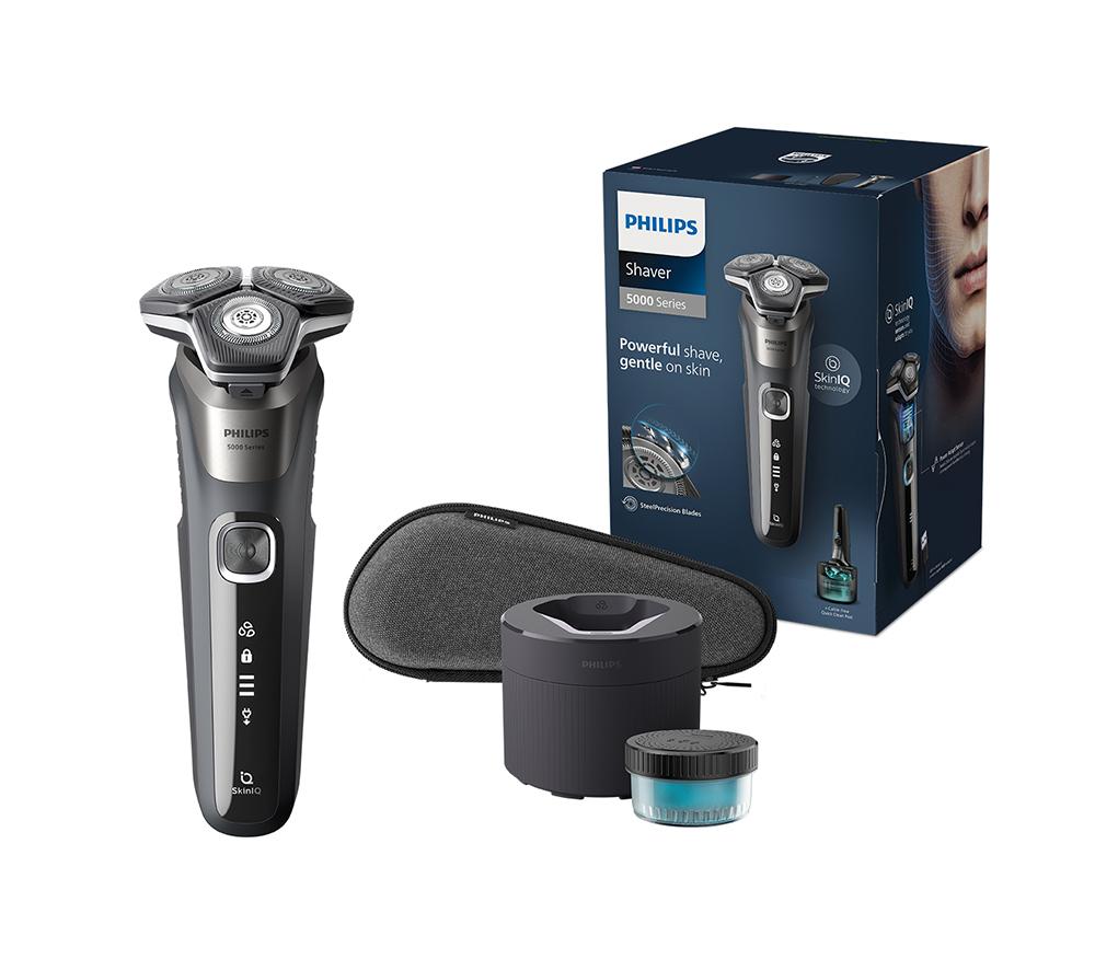 PHILIPS Series 5000 S5887/50 Wet & Dry Rotary Shaver - Carbon Grey, Silver/Grey,Black