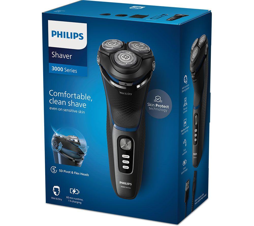 PHILIPS Series 3000 S3344/13 Wet & Dry Rotary Shaver - Dark Moon image number 2 of 5