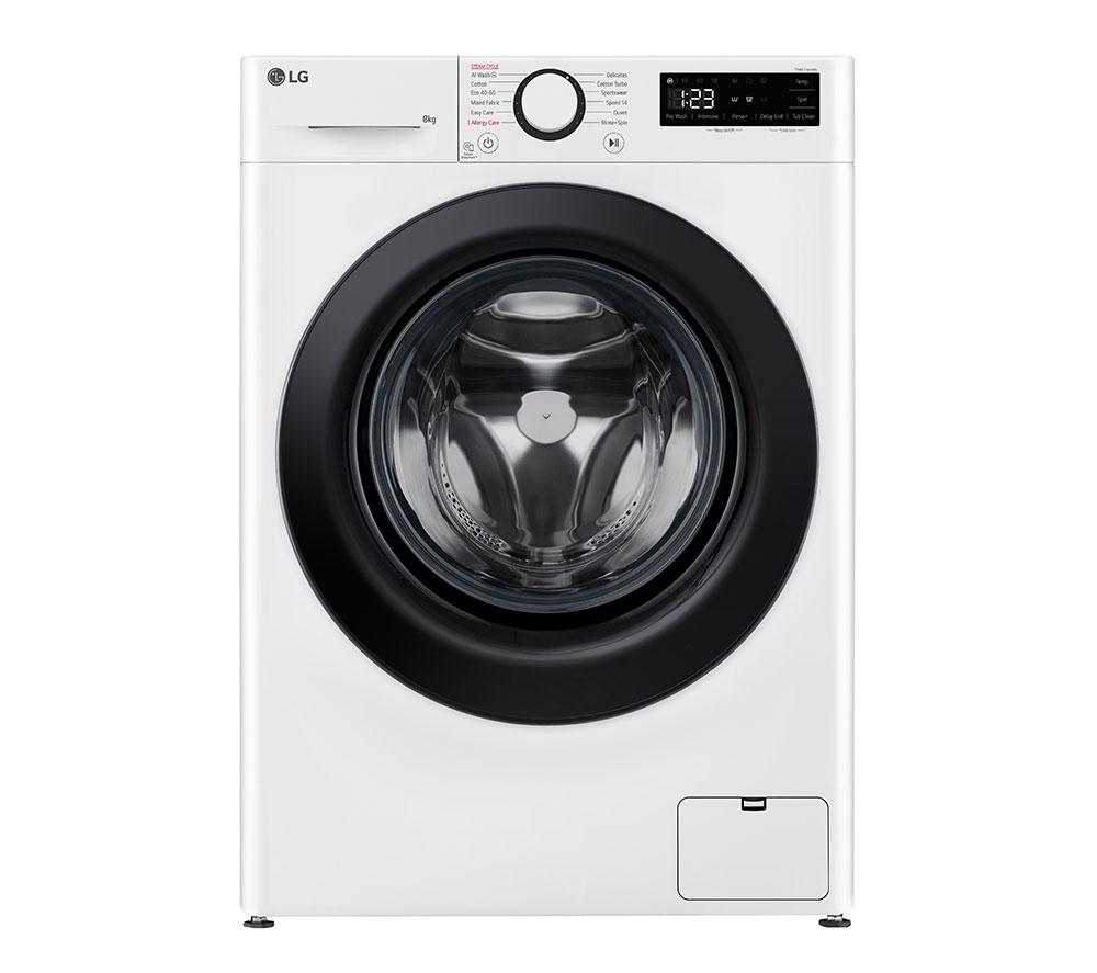 LG TurboWash F2Y508WBLN1 8 kg 1200 Spin Washing Machine - White, White