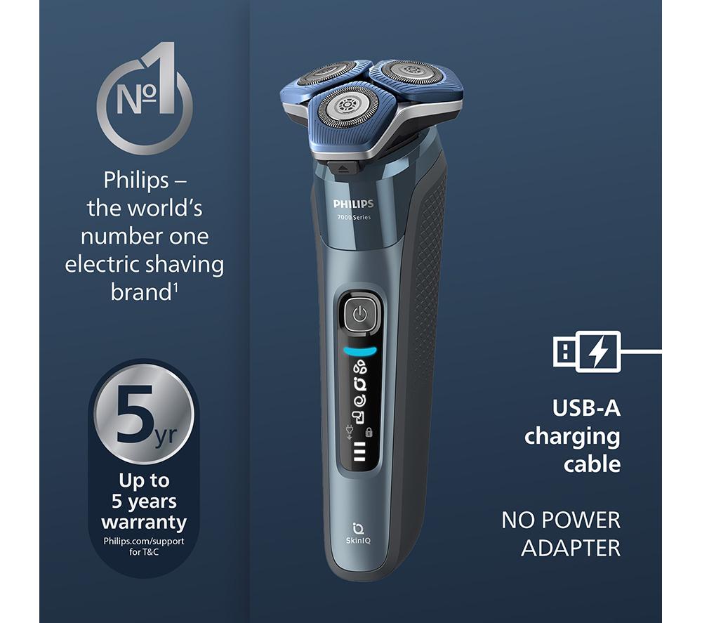 PHILIPS Series 7000  S7882/55 Wet & Dry Rotary Shaver - Ice Blue image number 2 of 7