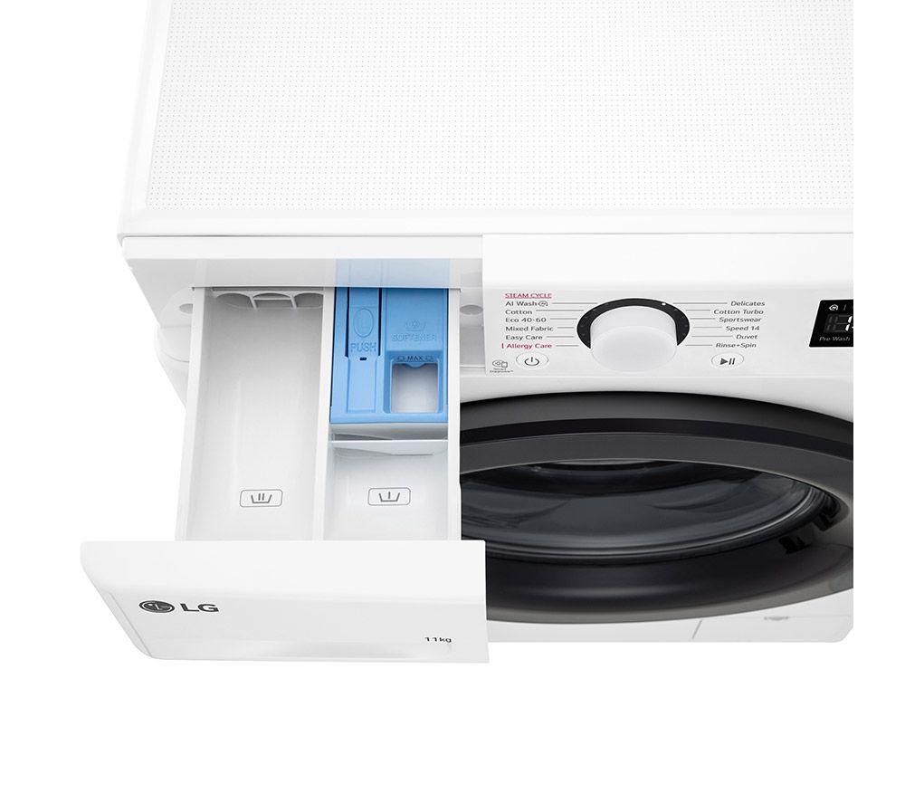 LG Y500 Series AI Direct Drive F4Y511WBLN1 11 kg 1400 Spin Washing Machine - White image number 53 of 57