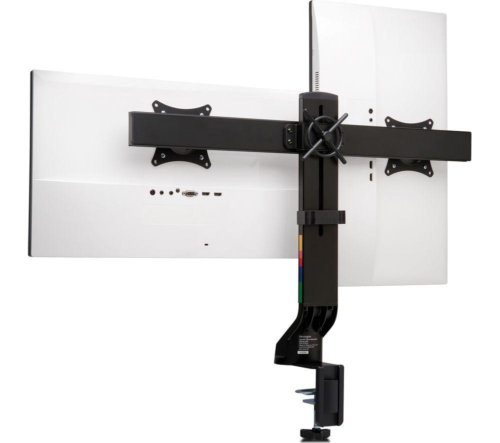 KENSINGTON SmartFit Space-Saving K55513WW Dual Arm Tilt & Swivel 27" Monitor Desk Mount image number 2 of 8