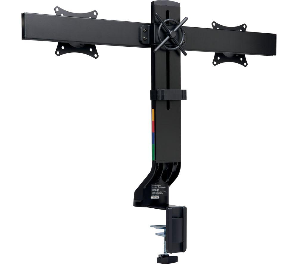 KENSINGTON SmartFit Space-Saving K55513WW Dual Arm Tilt & Swivel 27" Monitor Desk Mount image number 6 of 8