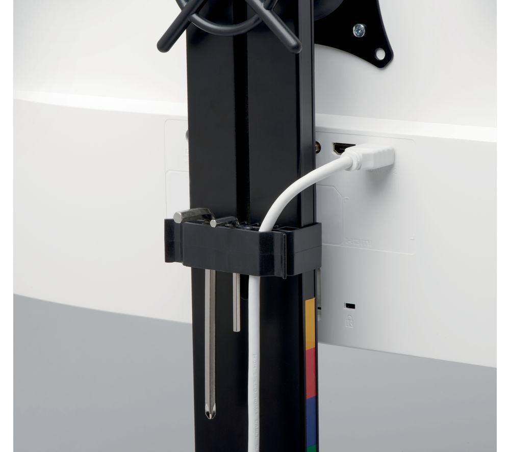 KENSINGTON SmartFit Space-Saving K55513WW Dual Arm Tilt & Swivel 27" Monitor Desk Mount image number 7 of 8