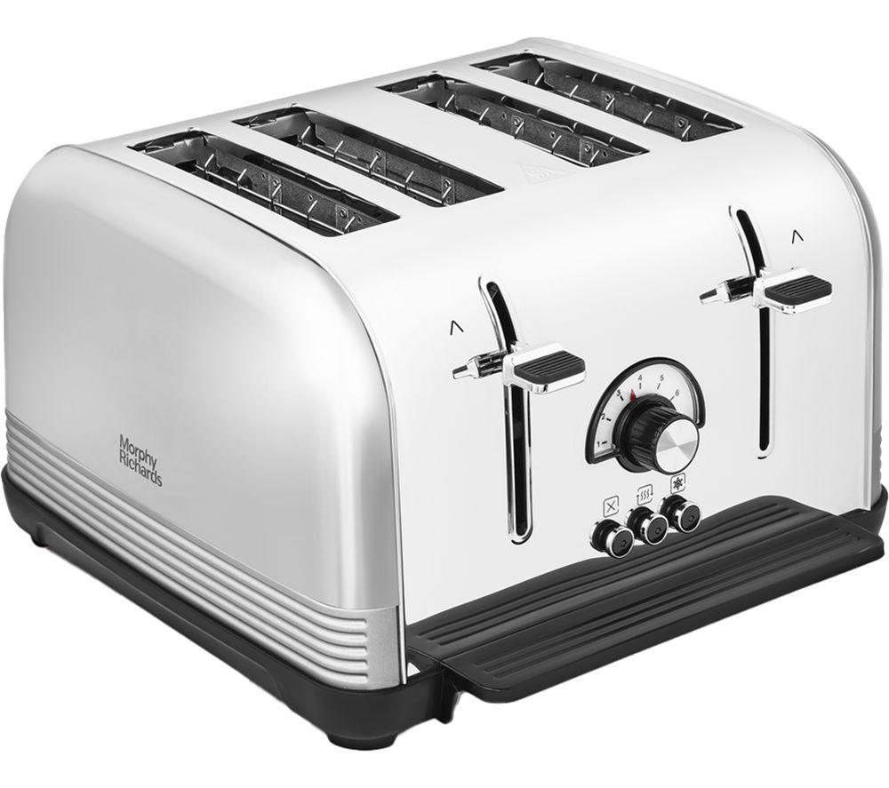 MORPHY RICHARDS Venture Retro 240333 4-Slice Toaster - Tungsten, Silver/Grey