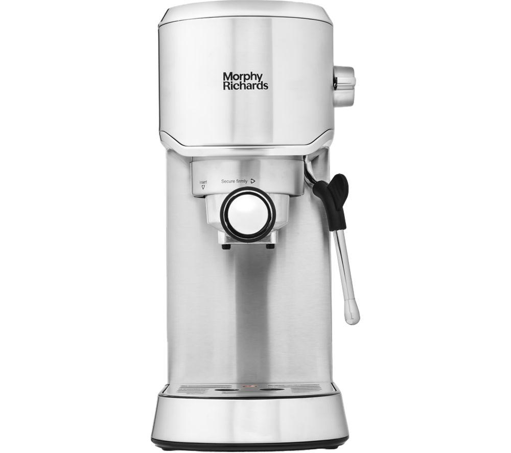 MORPHY RICHARDS Compact Espresso Coffee Machine - Stainless Steel, Stainless Steel