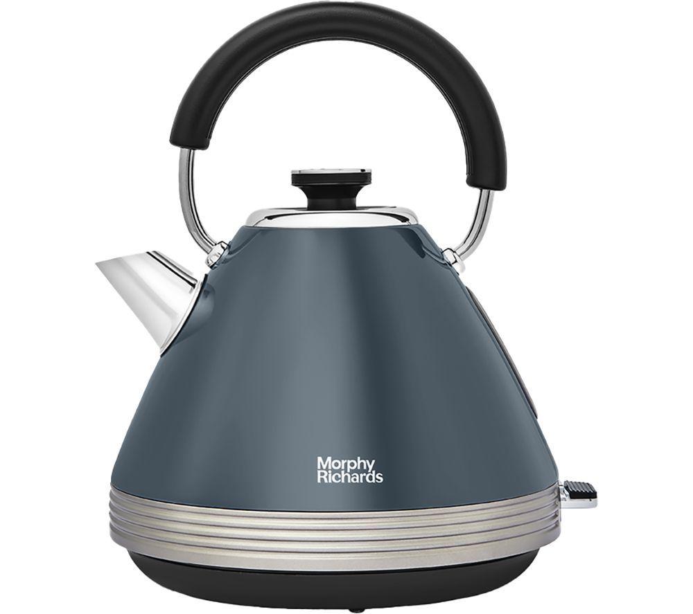 MORPHY RICHARDS Venture Retro 100335 Traditional Kettle - Basalt, Silver/Grey