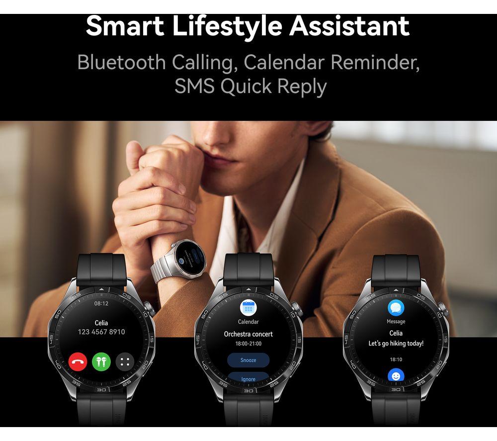 HUAWEI Watch GT 4 - Black, Rubber Strap, 46 mm image number 4 of 7