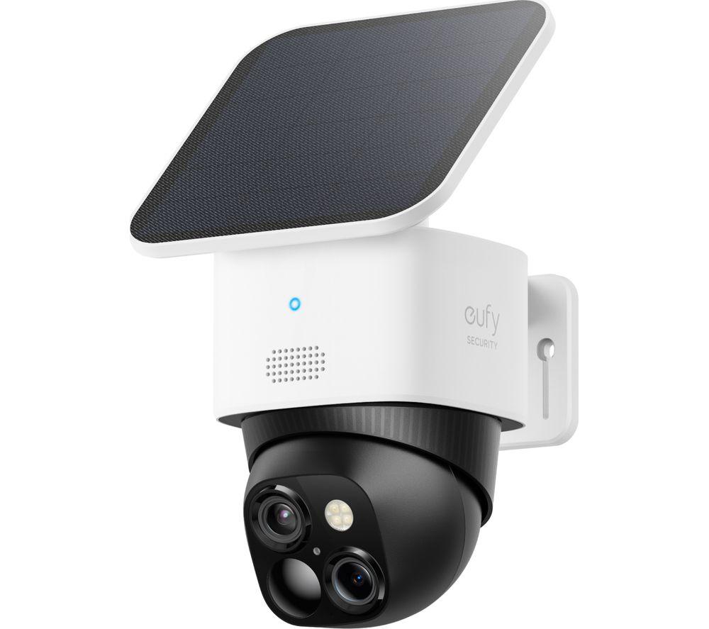 eufy Security SoloCam S340 Dual Cameras Solar Security Camera Outdoor Wireless, 3K Home Security Camera, 360° Surveillance, No Blind Spots, 2.4 GHz Wi-Fi, HomeBase 3 Compatible, No Monthly Fee