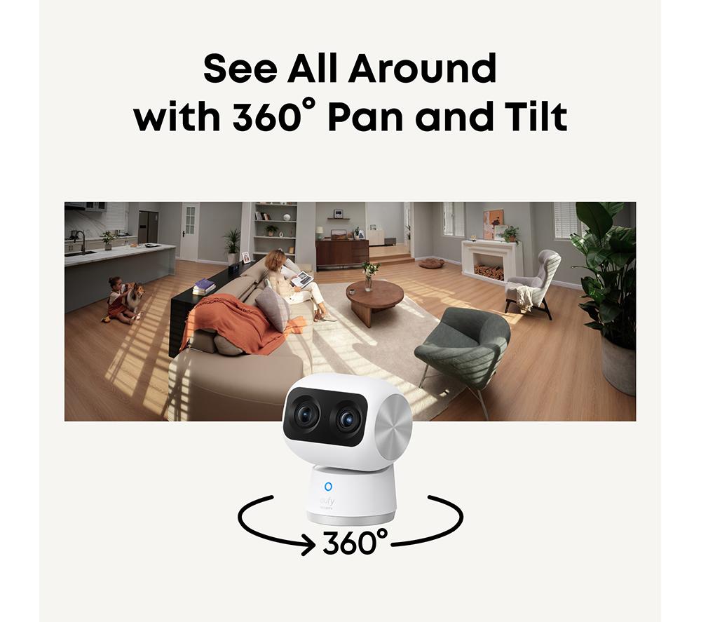EUFY S350 Dual-Lens Pan-Tilt 4K WiFi Indoor Security Camera image number 4 of 8