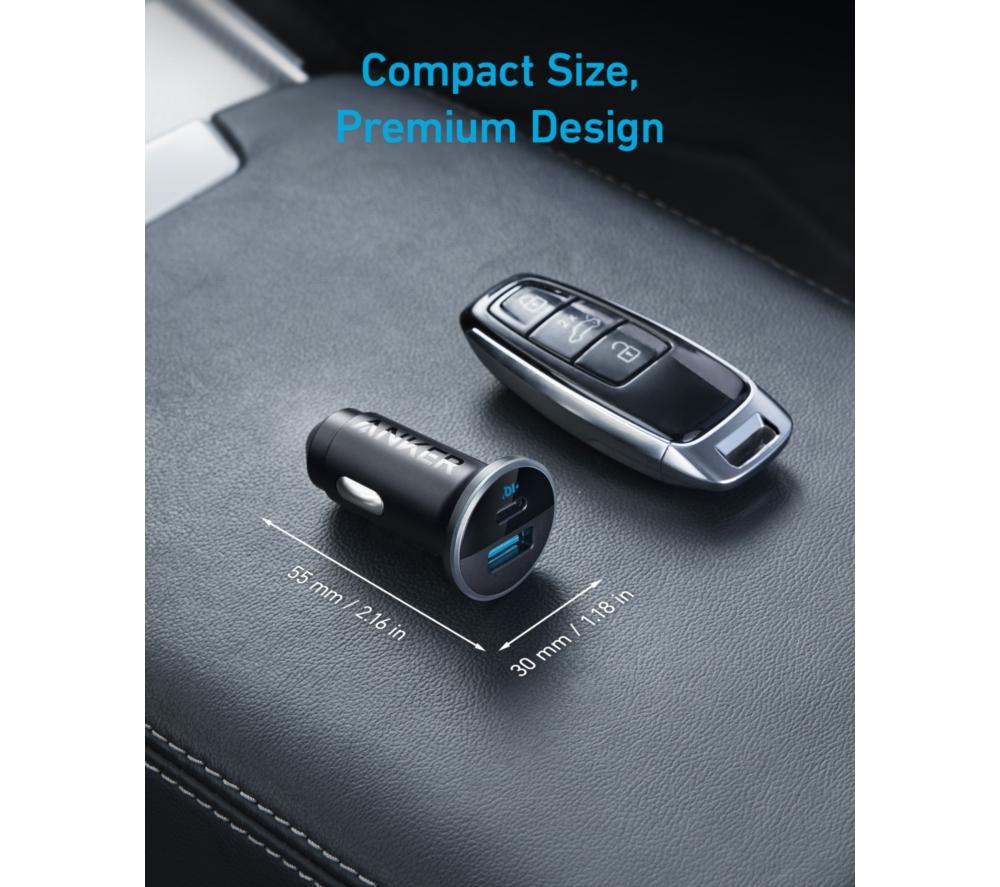 ANKER 2-Port 52.5W USB Type-C Car Charger - Black image number 7 of 7