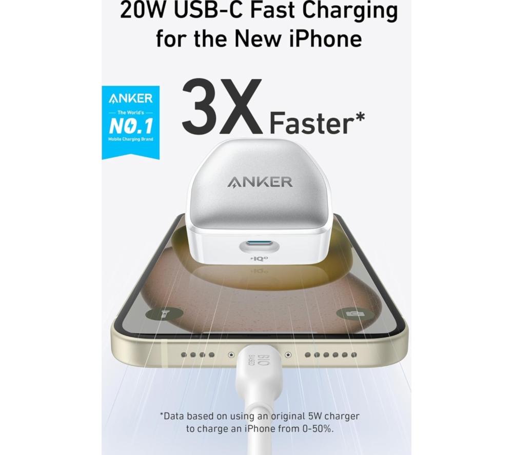 ANKER Nano Pro 20 W USB Type-C Fast Charger - White image number 3 of 7