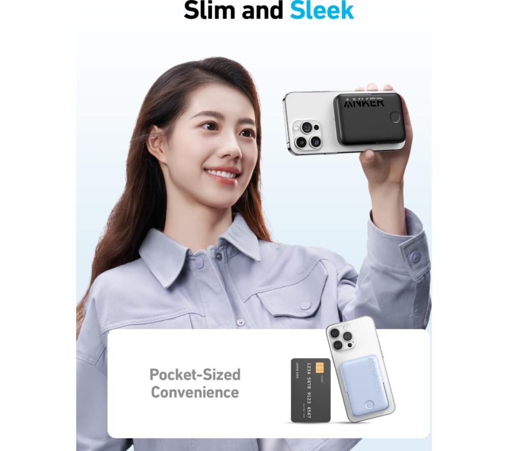 Buy ANKER MagGo 5000 mAh Wireless Power Bank - Black | Currys