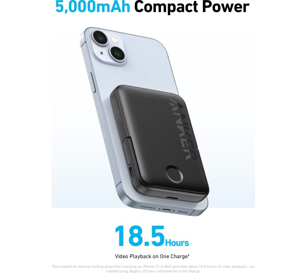 ANKER MagGo 5000 mAh Wireless Power Bank - Black image number 5 of 7
