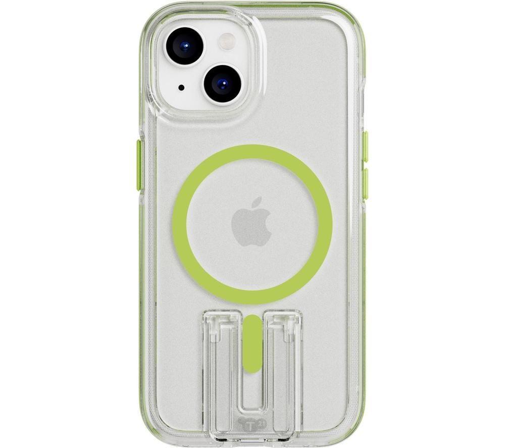 Tech 21 Evo Crystal Kick case for iPhone 15 - Compatible with MagSafe - Impact Protection Case - Lime