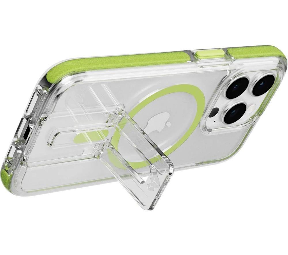 TECH21 Evo Crystal Kick iPhone 15 Pro Case with MagSafe - Clear & Lime image number 3 of 7