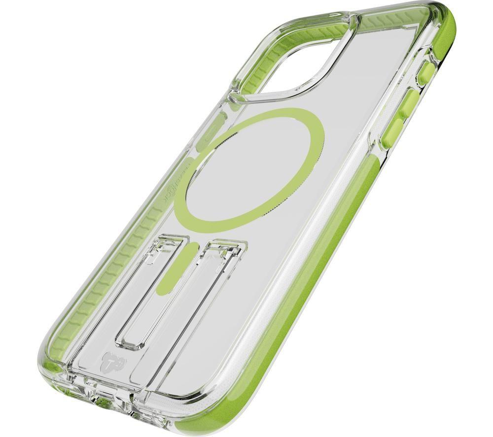TECH21 Evo Crystal Kick iPhone 15 Pro Max Case with MagSafe - Clear & Lime image number 5 of 6