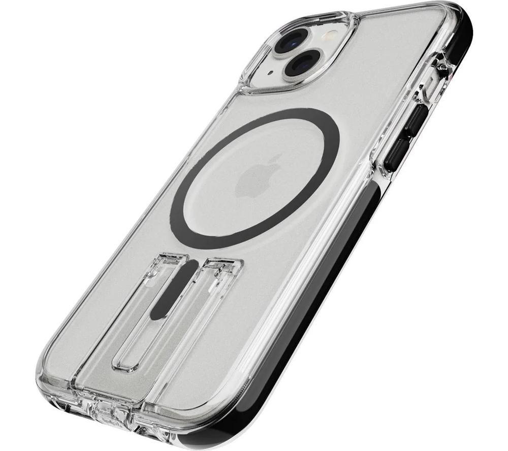 TECH21 Evo Crystal Kick iPhone 14 Case with MagSafe - Clear & Black image number 3 of 8