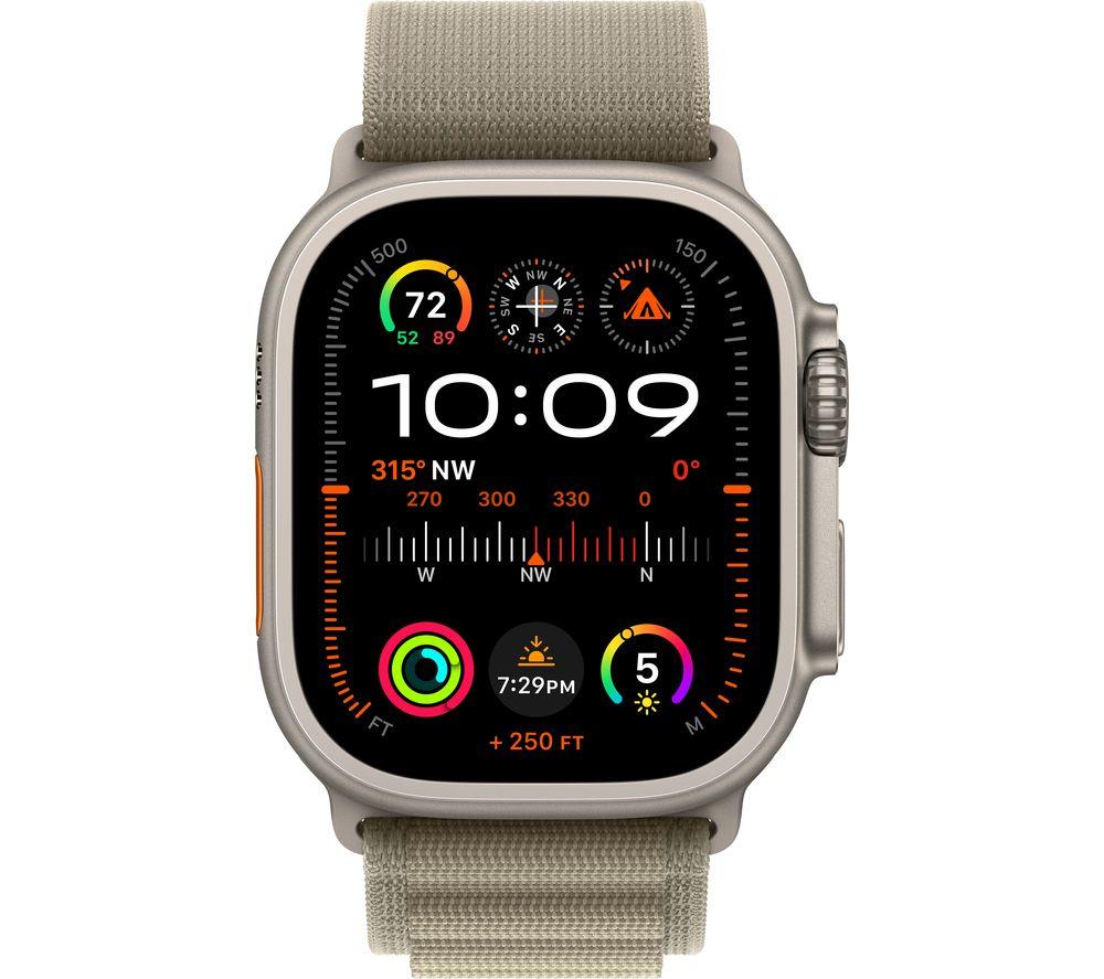 APPLE Watch Ultra 2 Cellular - 49 mm Titanium Case with Olive Alpine Loop, Small - image 2