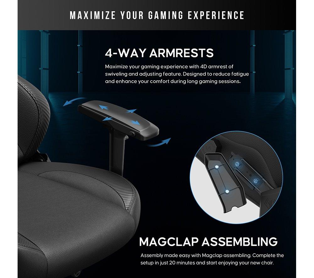 ANDASEAT Gravity Gaming Chair - Black image number 3 of 12