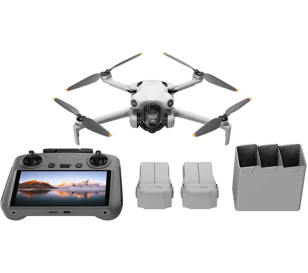 DJI Mini 4 Pro Drone Fly More Combo with RC 2 Controller - Grey, Silver/Grey