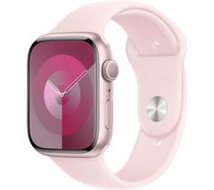 APPLE Watch Series 9 - 45 mm Pink Aluminium Case with Light Pink Sport Band, M/L