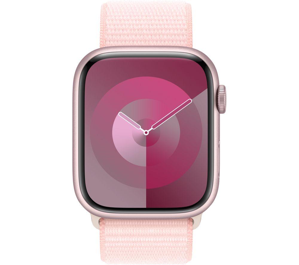 APPLE Watch Series 9 - 45 mm Pink Aluminium Case with Light Pink Sport Loop